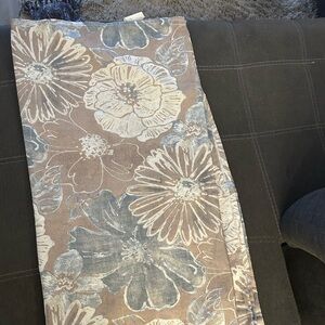 Floral print shower curtain